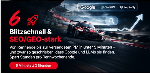 6. Blitzschnell und SEO/GEO-stark — PM in unter 5 Minuten, bei Google und LLMs auffindbar